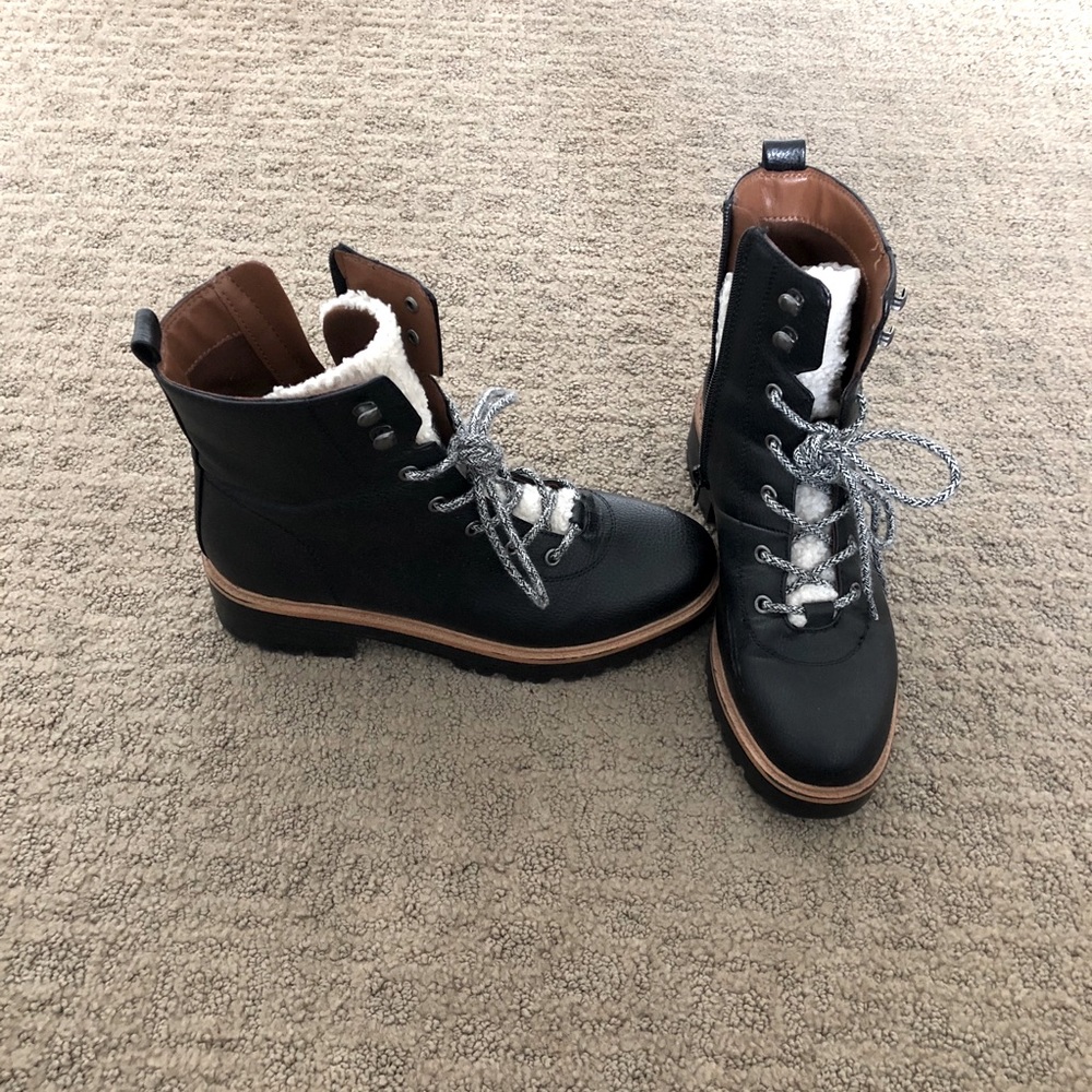 Black Lace up boots (Marc fisher dupe)